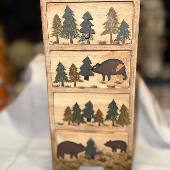 Rustic Bear and Tree Decor Set - Picture 2 of 4